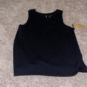 Black tank top top with cut outs NEW